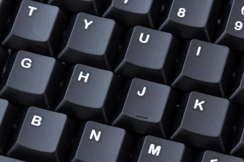 Black keyboard close-up Stock Photos