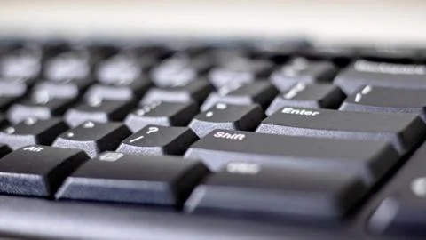 Black Keyboard Close Up Stock Photos