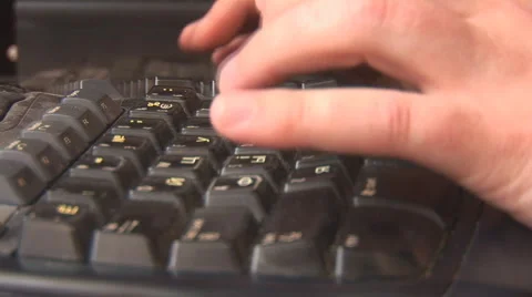 Black Keyboard Stock Footage 4280624