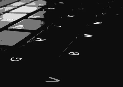 Black Keyboard Stock Illustration