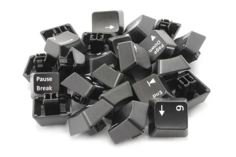 Black keyboard keys Stock Photos