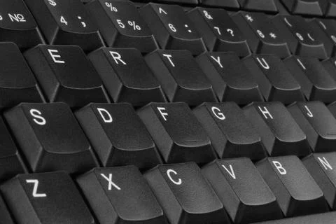Black keyboard keys . Stock Photos