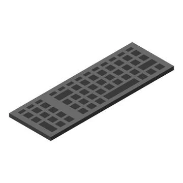 Black keyboard pc icon, isometric style Stock-Illustration