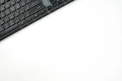 Black keyboard on white background Stock Photos