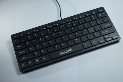 Black Keyboard on White Background Stock Photos