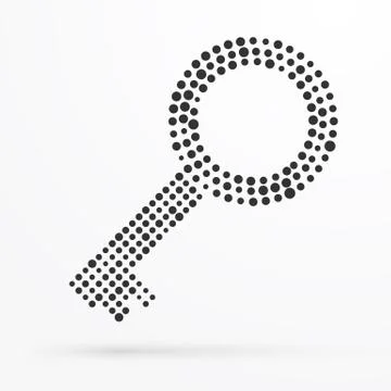 The black keys composed of small polka dots 스톡 일러스트