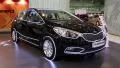 Black KIA Cerato at yearly automotive-show "SIA 2013" in Kiev, Ukraine HD Footage
