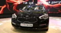 Black KIA Quoris at automotive-show HD Footage