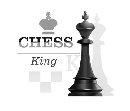 Black King. Chess concept design. Vector icon Stock Illustration