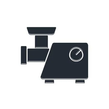Black Kitchen meat grinder icon isolated on white background.  Vector Stock Illustration