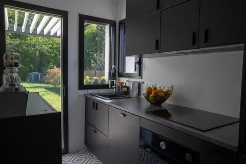 Black Kitchen Stock Photos