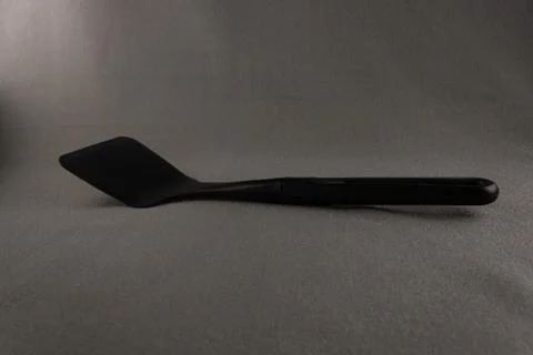 Black kitchen spatula Stock Photos