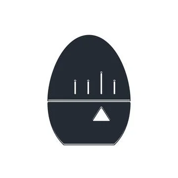 Black Kitchen timer icon isolated on white background. Egg timer. Cooking u.. Stock Illustration
