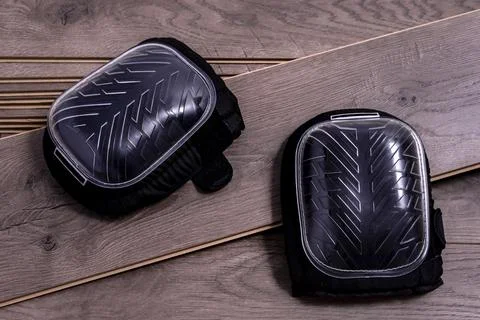Black knee pads Foto stock