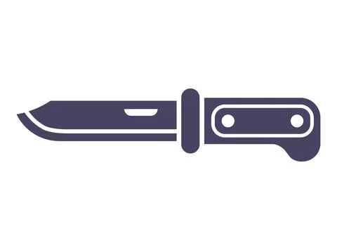 Black knife icon on a white background. Stock Illustration