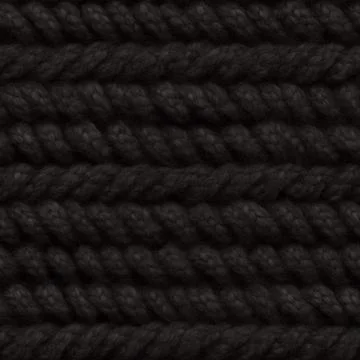 Black Knitted Wool: Seamless Texture with Intricate Knitting Pattern Stock-Fotos