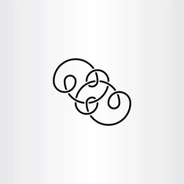 Black knot infinity symbol vector Stock Illustration