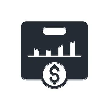 Black KPI - Key performance indicator icon isolated on white background.  V.. Stock Illustration