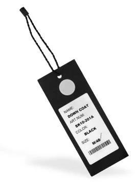 Black label isolated Stock Photos