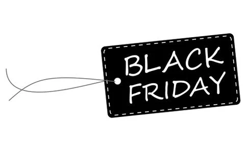 Black label with text black friday Stock Illustration