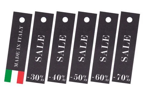 Black label on a white background Stock Photos