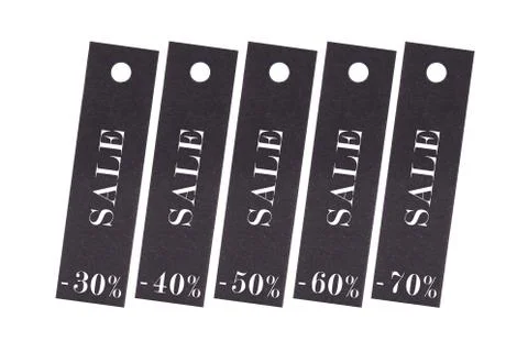 Black label on a white background Stock Photos