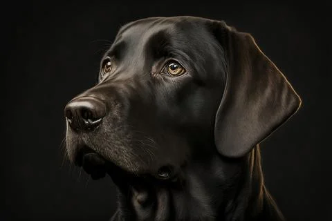 Black labrador / Black dog Stock-Illustration