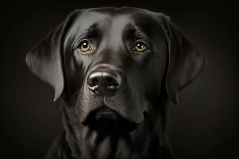 Black labrador / Black dog / Variant 2 Stock-Illustration
