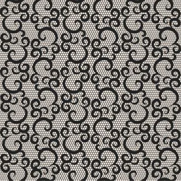 Black lace background Stock Illustration