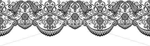 Black lace border Stock Illustration