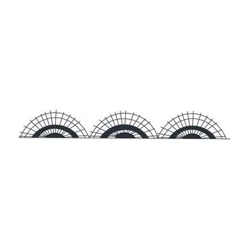 Black lace border ornament vector design element Stock Illustration