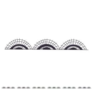 Black lace border ornament vector design element graphic Stock Illustration
