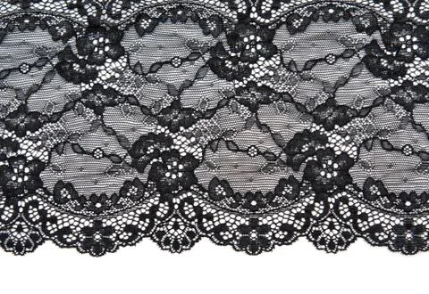 Black lace with pattern with form flower Foto stock