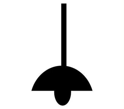 Black lamp icon Stock Illustration