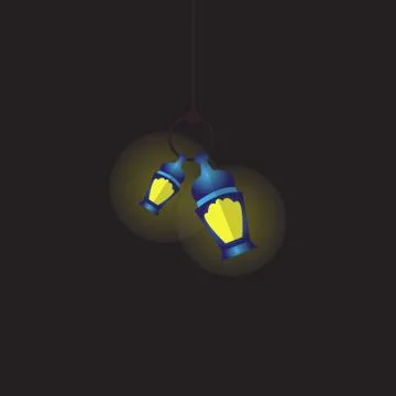 Black lantern background vektor design Stock Illustration