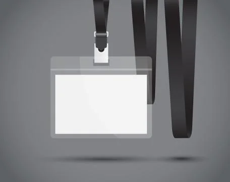 Black lanyard Stock Illustration