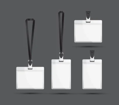 Black lanyards Stock Illustration