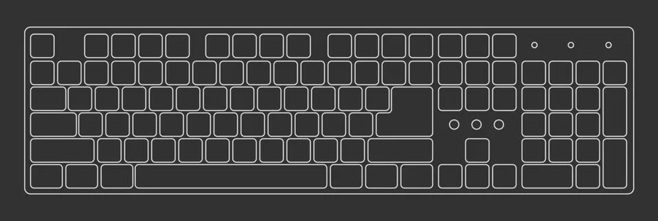Black laptop computer keyboard Stock Illustration