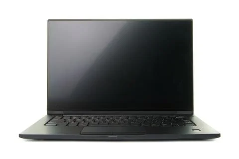Black laptop computer Stock Photos