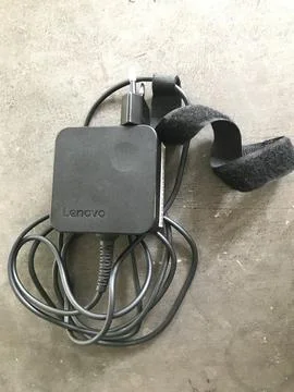 Black Laptop Power Adapter Cable Stock Photos