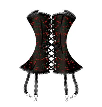 Black large corset Stock Illustration