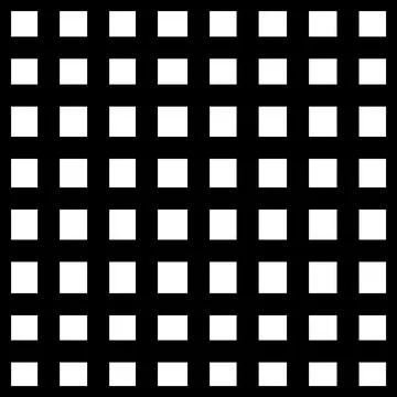Black large square cell simple seamless pattern graphic grid Stock Illustration