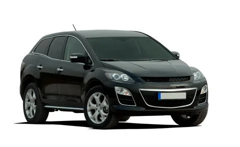 Black large SUV Fotos Stock