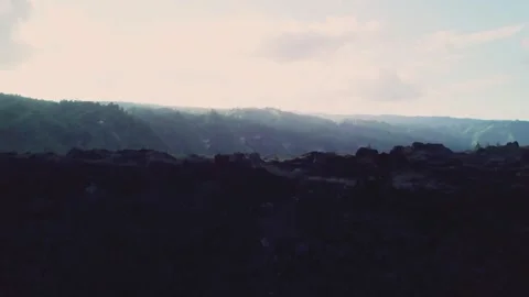 Black lava mountain Stock Footage 303037889
