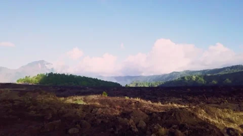 Black lava mountain Stock Footage 303046007