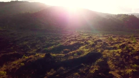 Black lava mountain Stock Footage 303046338