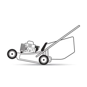 Black lawn mower Stock Illustration