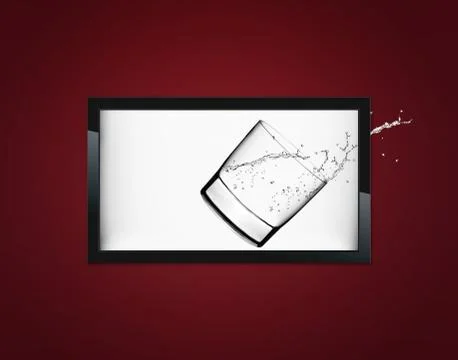 Black LCD tv Stock Photos