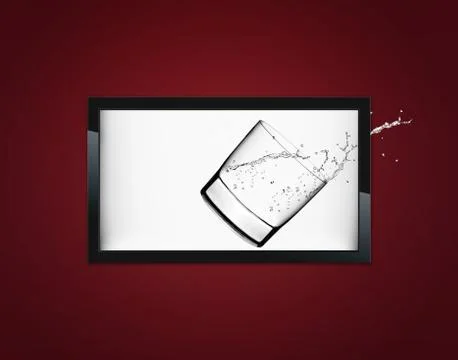 Black LCD tv Stock Photos