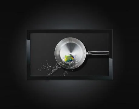 Black LCD tv Foto stock